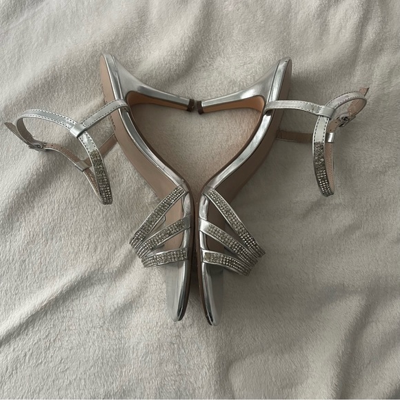 Call It Spring Silver Heeled Dress Sandals - Picture 5 of 7